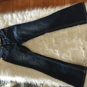Love indigo size 4 women boot cut with imblishment